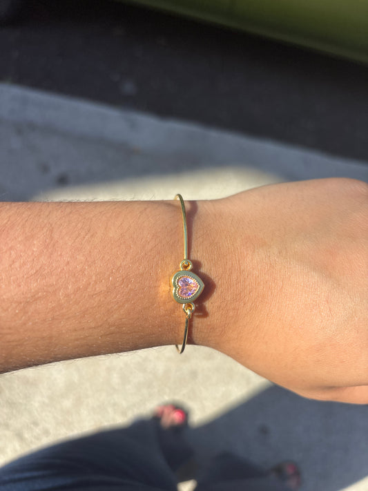 Bracelet cœur rose