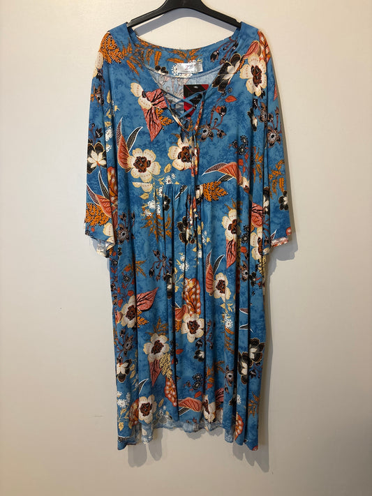 Robe  bleu à motif fleuris