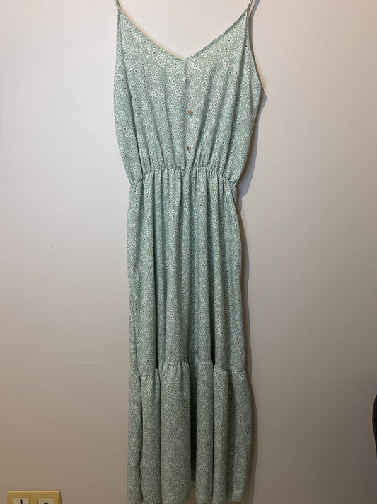 Robe bleu fleuri