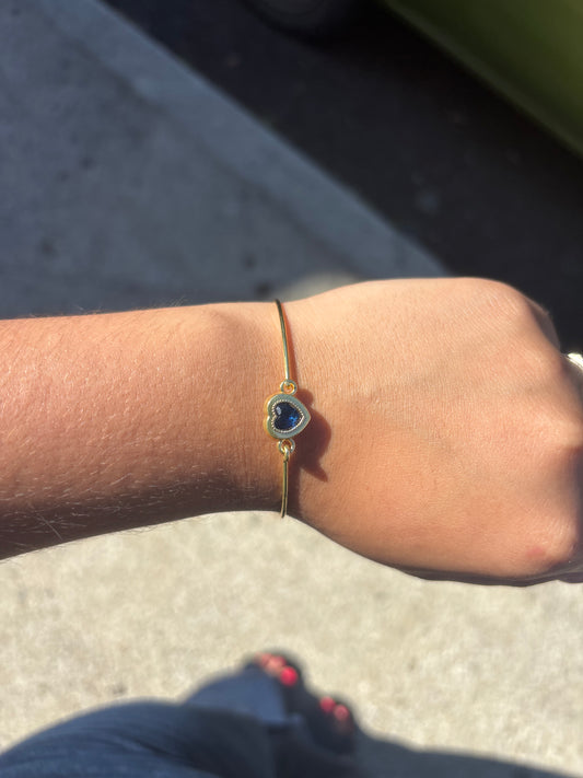 Bracelet cœur bleu