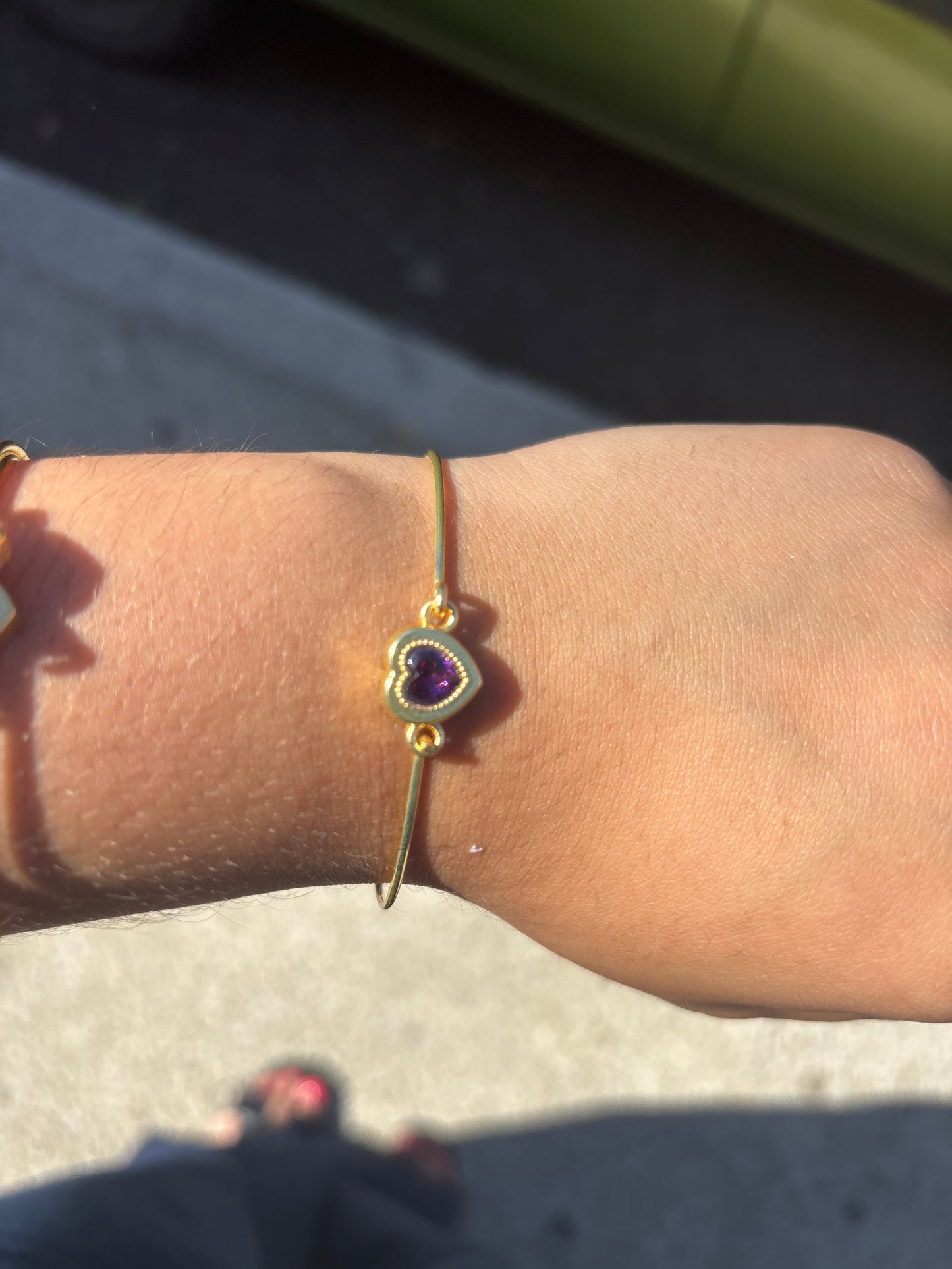 Bracelet cœur violet