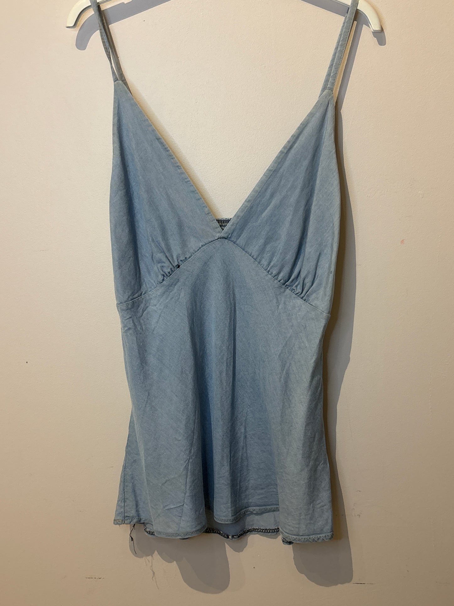 débardeur bleu jean