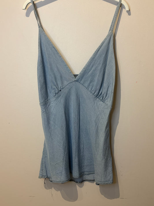 débardeur bleu jean